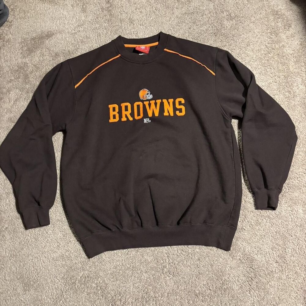 Vintage NFL Cleveland Browns Brown / Orange Crewneck Sweatshirt Men’s Medium